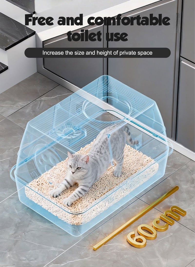 كيدل صندوق فضلات قطط مغلق بالكامل، مرحاض قطط مغطى بالكامل، سعة كبيرة - Image 4